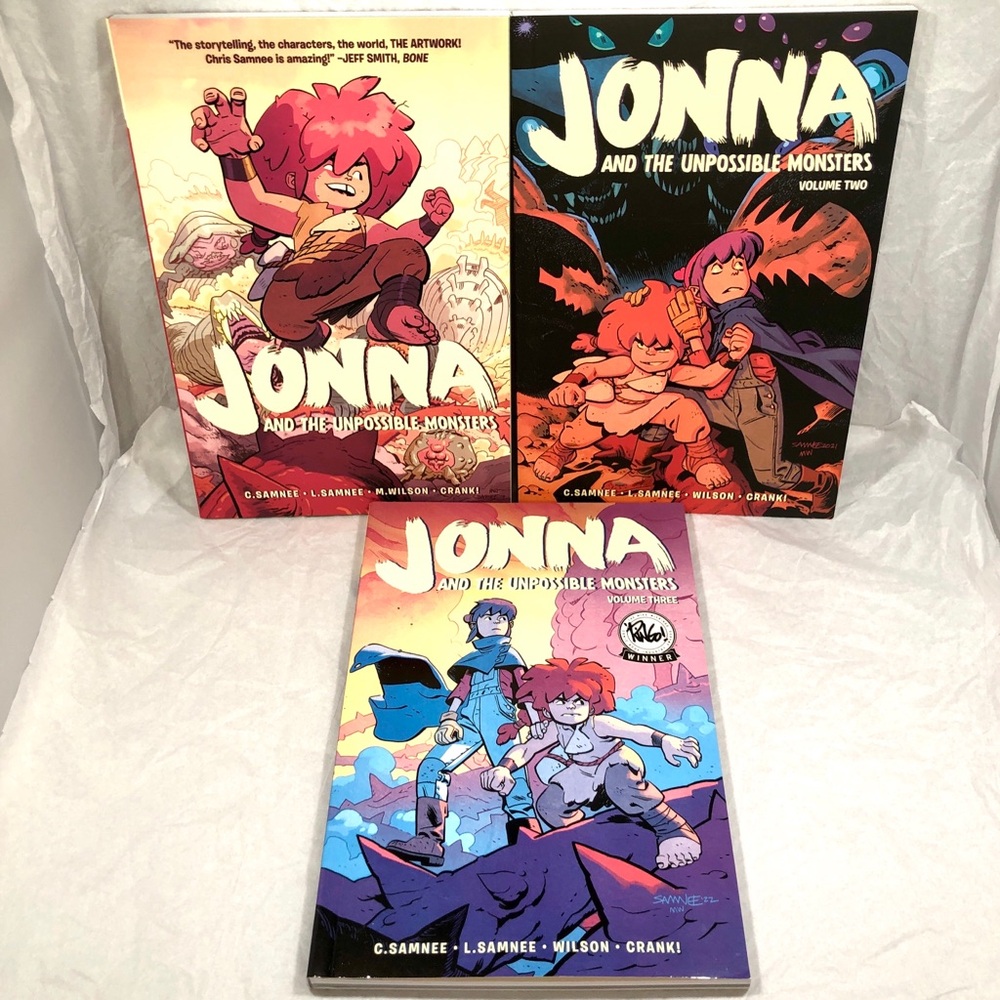 JONNA AND THE UNPOSSIBLE MONSTERS Set of 3 Books:  Volume 1, 2, and 3